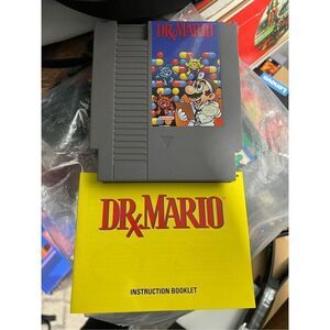Dr Mario Nintendo NES Video Game Vintage Complete With Manual